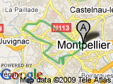 parcours 20km Montpellier