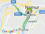 parcours Jambes - Meuse - Sambre - Tabora - Sambre - Meuse - Jambes