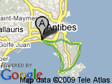 parcours Juan-Les-Pins - Cap d'Antibes