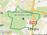 parcours Foret NotreDame 22km