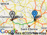 parcours EN VELO - Parcours Lyon - Clermont