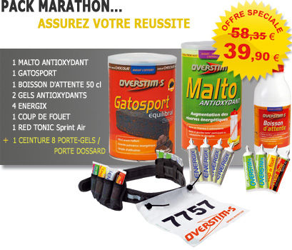 Overstim.s Pack Marathon avec Ceinture Running/Porte-Dossard