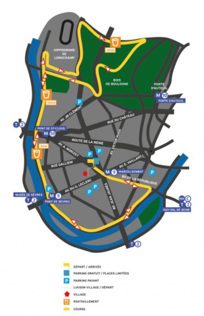 parcours semi marathon de boulogne-billancourt 2012