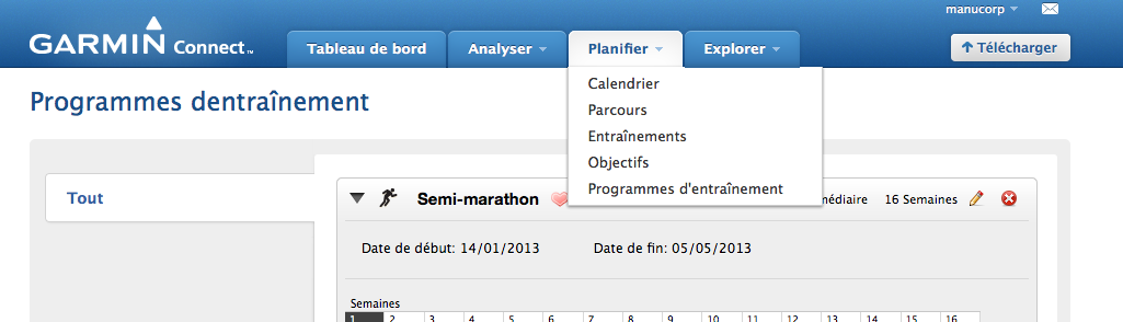 Garmin Connect vous propose des plans d’entrainements