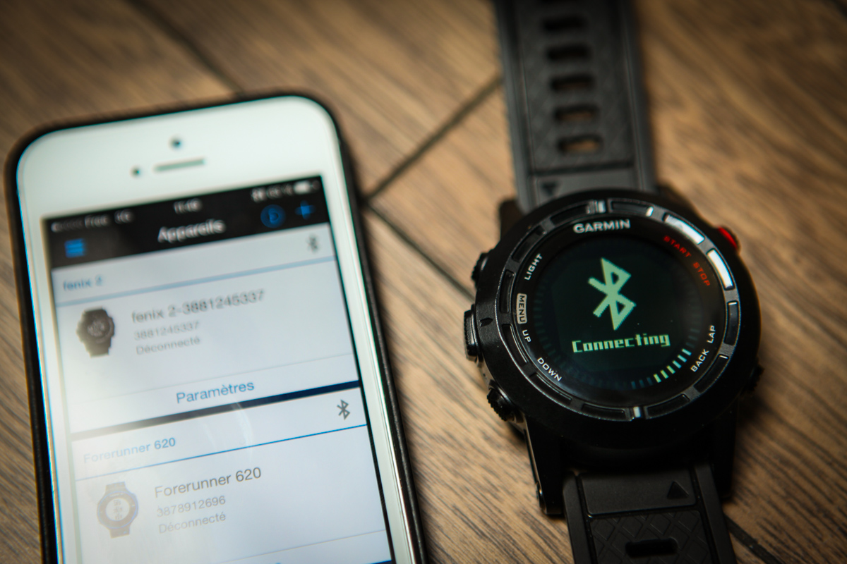 La synchro bluetooth sur la Garmin Fénix 2