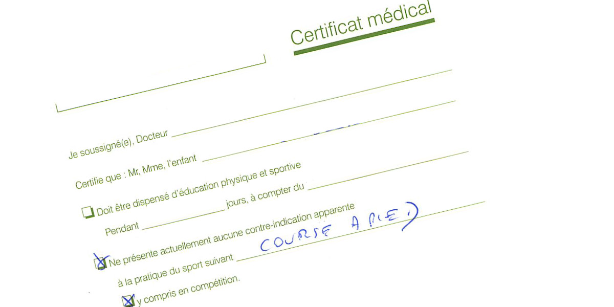 adidas 10k certificat medical