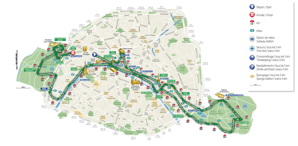 parcours marathon paris 2019