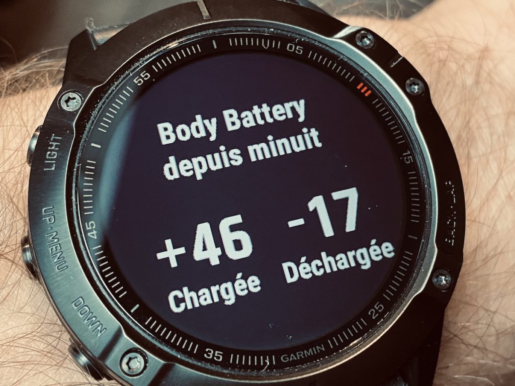 Garmin fenix 6 body battery