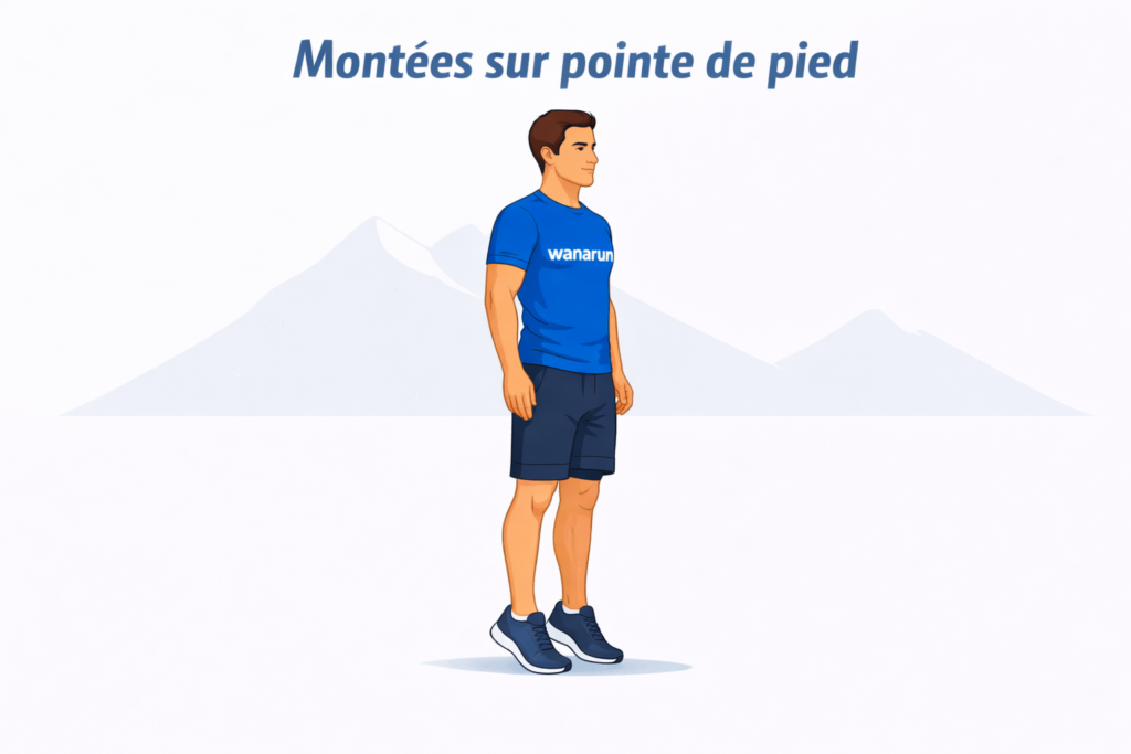 montée sur pointe de pied