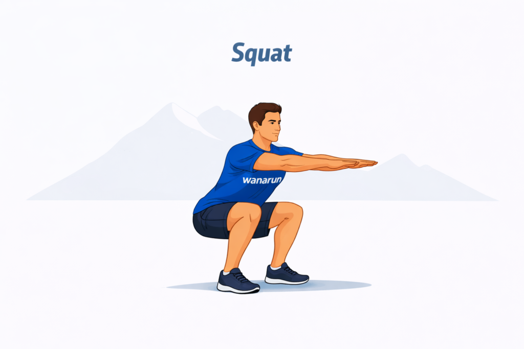 squat course à pied