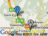 parcours Fontanil (barrage) -> Grenoble (place de la Bastille)