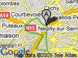 parcours Bineau - Ile de la Jatte - Pont Neuily - Maillot - Henri Martin - Trocadero - Maillot - Bineau