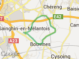 parcours Sainghin Anstaing Gruson Bouvines Sainghin