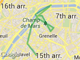 parcours PARIS QUAI et CHAMPS MARS