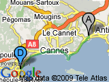 parcours cannes - golfe juan