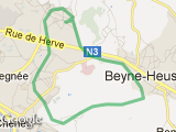 parcours Jupille - Chenee - Beyne - Jupille