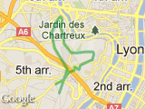parcours Castors chemin vicinal descente direcy vaise remonte escalier loyasse et redecente classic fourviere jardin racourcie et vicinal castors 