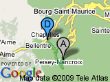 parcours La Montée Landry-Plan Peisey par la route