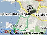 parcours Six Fours -> Courrens -> Mt Salva -> Le Gaou -> La coudoulière -> Six Fours