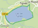 parcours lac de tignes