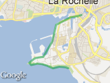 parcours  Quai de marans 17000 la rochelle -conseil général