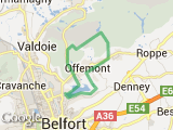 parcours Etang des Forges + Offemont 12 km