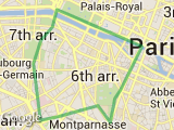 parcours 10KM Invalides, Tuileries, Luxembourg, Montparnasse