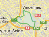 parcours 10,5KM Bois de vincennes