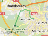 parcours Rte Dauphine; rte des Princesses; Lycée horticole retour Bel Air
