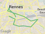 parcours Tout Rennes Court. Course CMB