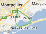 parcours montpellier-palavas-carnon