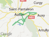 parcours Autun VTT 8 (Bois des Feuillies - Brisecou - Sentier des Chèvres - GR 131 - Montjeu)