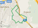 parcours Erpent - Jambes - Erpent