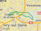 parcours Domrémy - Vincennes 14km