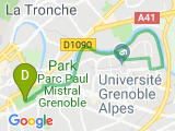 parcours Mistral-Campus = 10km de Grenoble