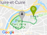 parcours parcours entraînement La Doua - Tête d'Or