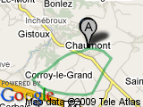 parcours 12km-Chaumont-Corroy-Walhain-Chaumont-Fort-DÃ©nivelÃ©
