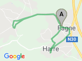 parcours La Fange - Fays - Harre
