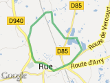 parcours Rue - Distillerie - Centre ville