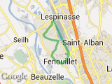 parcours Footing 10 km gagnac - fenouillet