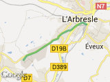parcours A PIED - ISCOP depuis l'ARBRESLE