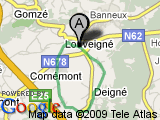 parcours Feux - Adzeux - Deigné - Hotchamps - Cornemont - ZI - Gendarmerie - Troleu