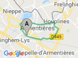 parcours Le tour d'Armentières en passant par la Lys 10km