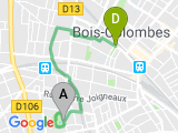 parcours Bois Colombes - Parc des BruyÃ¨res par coulÃ©e verte