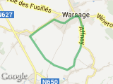 parcours Warsage - Aubin - Bombaye (JCPMF)