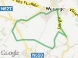 parcours Aubin - Bombaye - Warsage ( chemins)