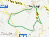 parcours Aubin - Wichampré - Bombaye - Warsage