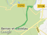 parcours Berrias - Casteljau 14 km