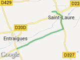 parcours Entraigue-St Laure.