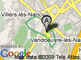 parcours Vandoeuvre côtes - 5km 